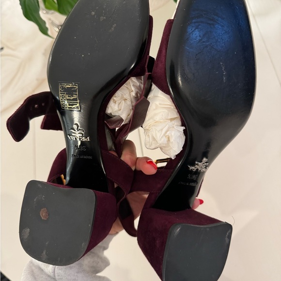 Red Prada Small Heel Sandal - Picture 6 of 15
